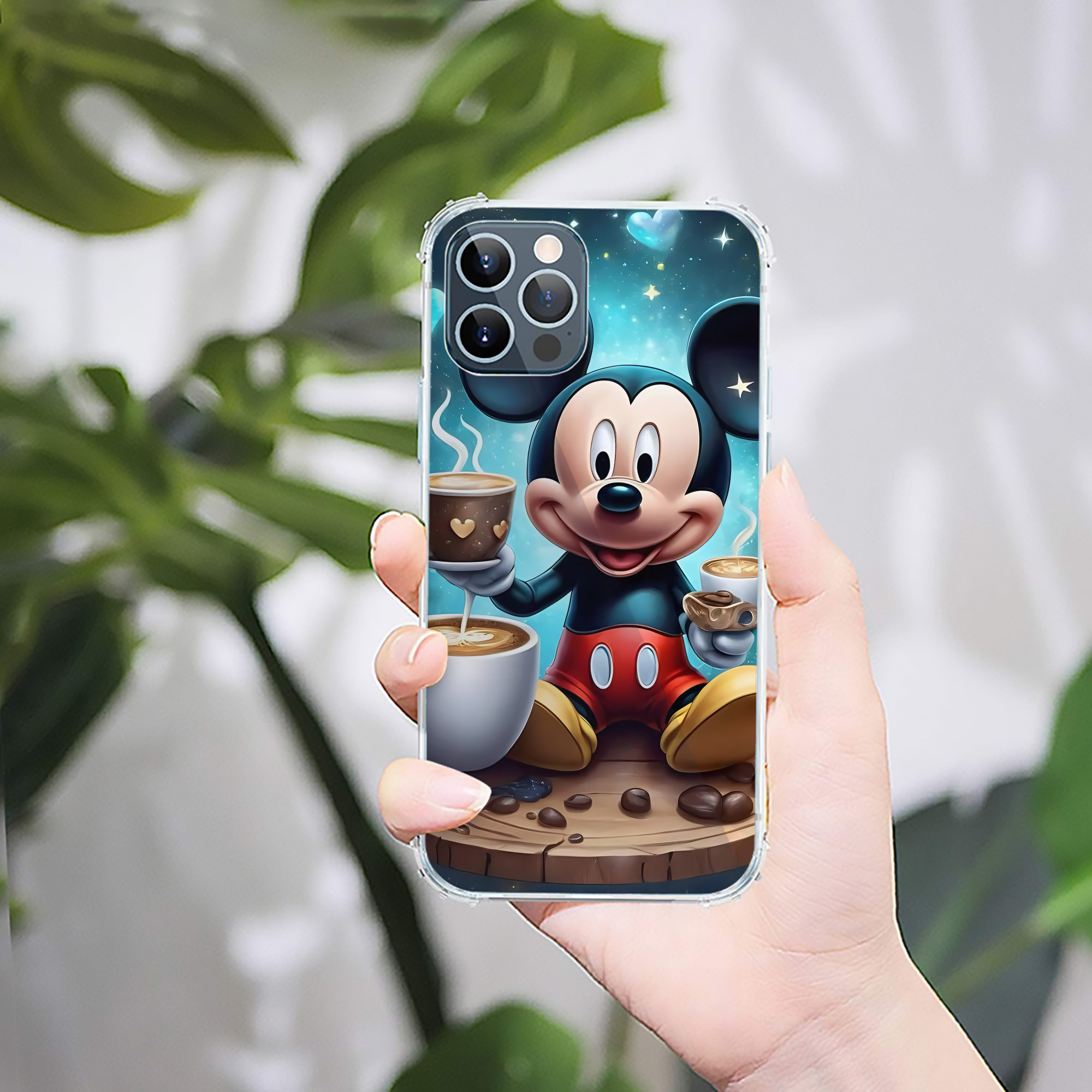 （画像用） ミッキーマウス Mickey Mouse 【iPhone 12シリーズ対応】透明スマホケース（クリアソフトケース）